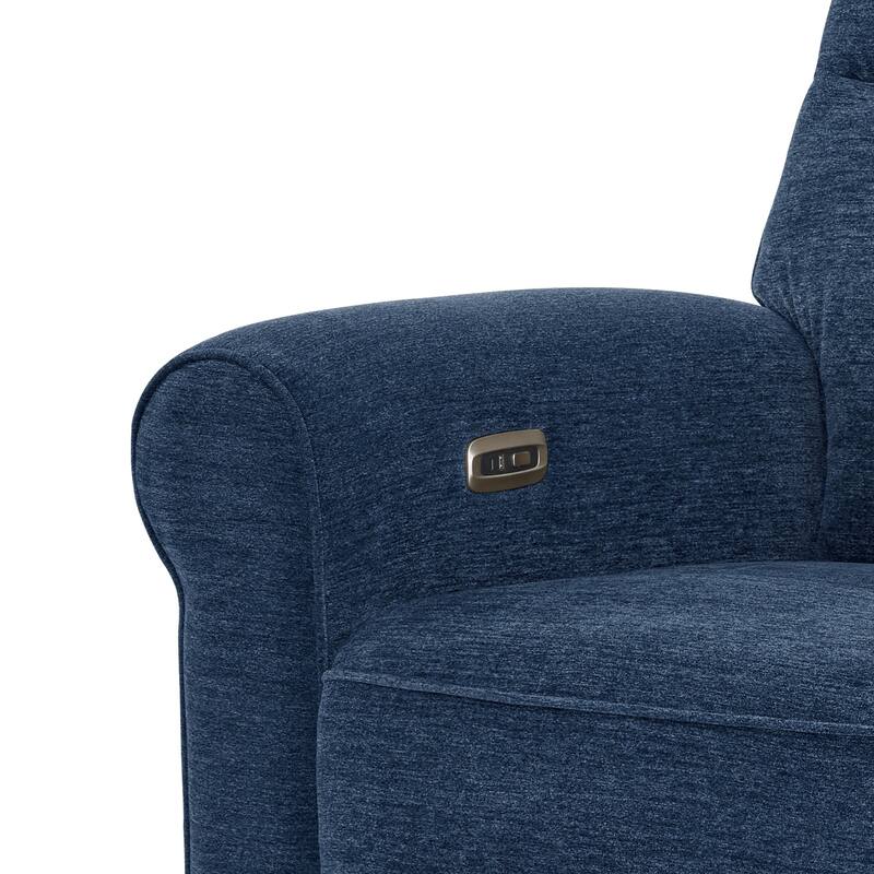 MCombo Power Wall Hugger Recliner Chair for Small Space RV , USB & USB-C Charging Ports, Modern Roll Arm Recliner, Fabric PR630