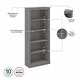 preview thumbnail 10 of 13, Saratoga Tall 5 Shelf Bookcase - Set of 2 by Bush Furniture