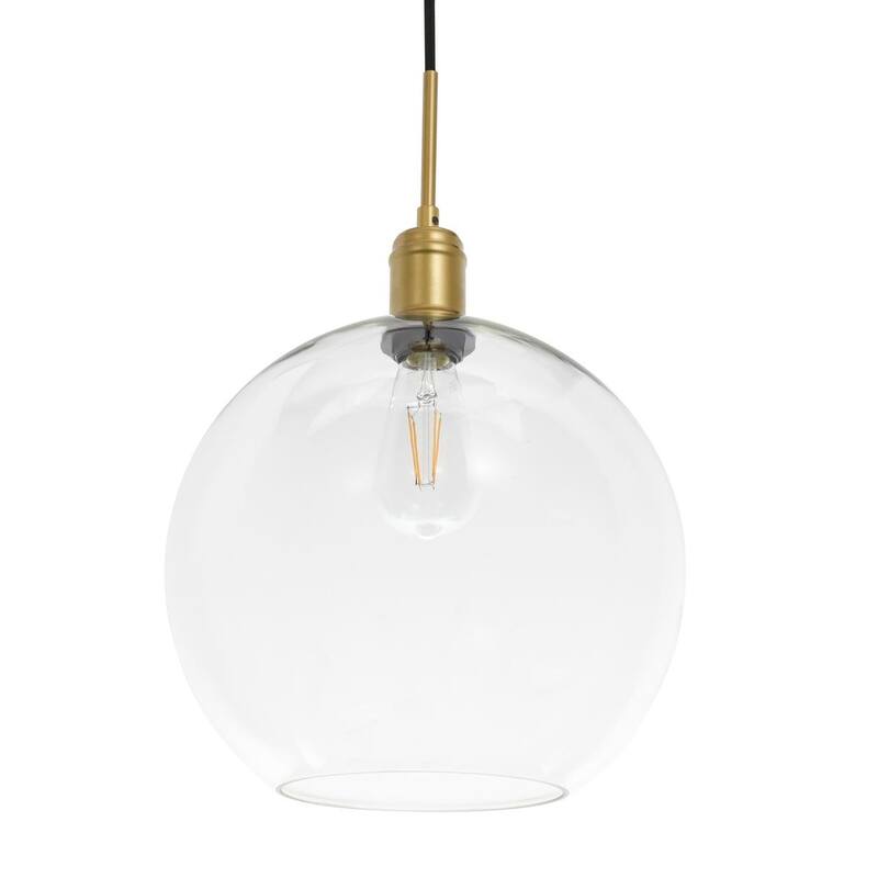 Amaris 12.5-Inch 1-Light Clear Glass Pendant