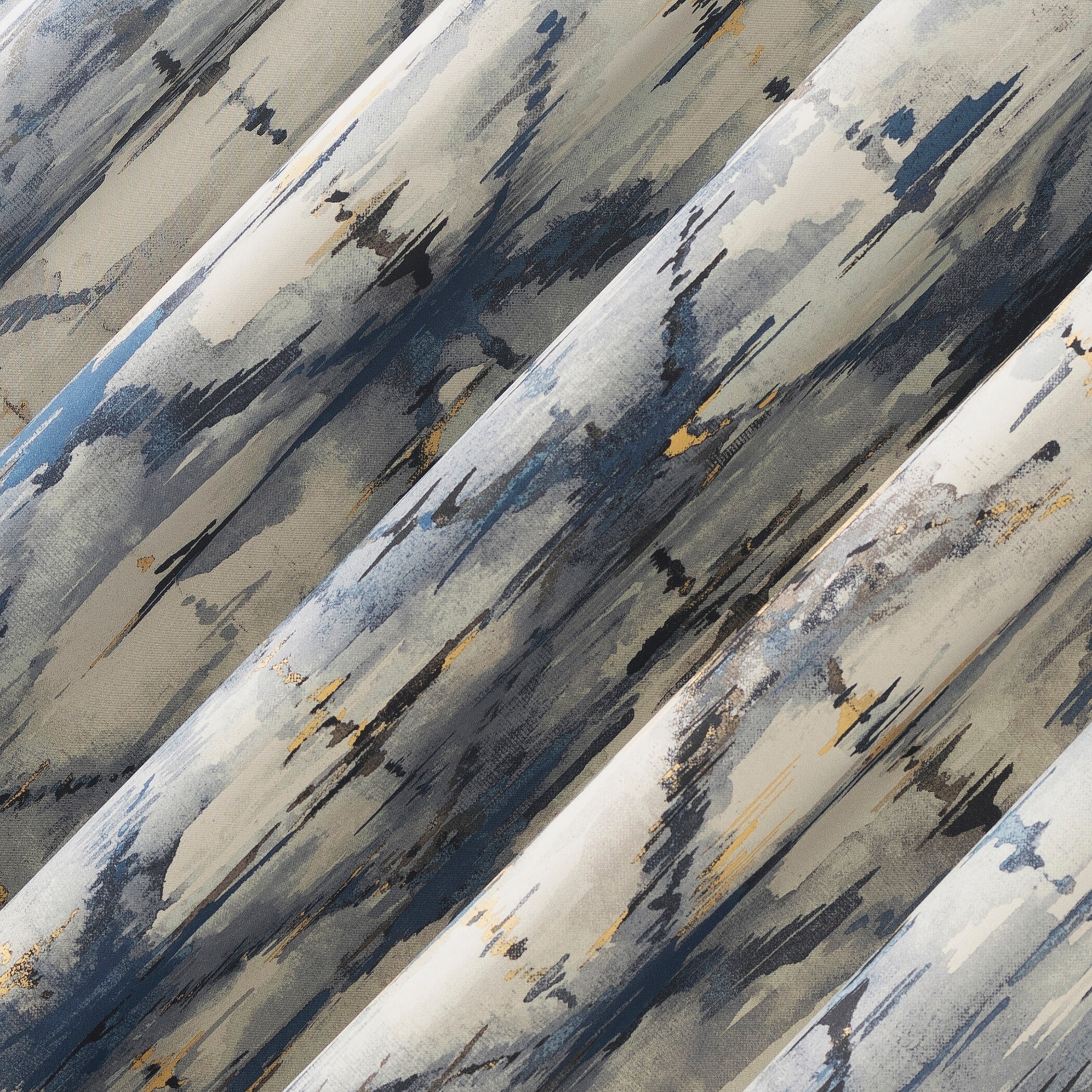 No. 918 Keaton Geometric Watercolor Room Darkening Rod Pocket 1