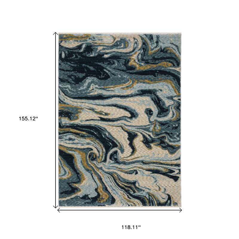 HomeRoots Abstract Modern Runner Area Rug