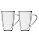 preview thumbnail 1 of 3, Insulated Double Wall Mug Cup Glass-Set of 4 Mugs/Cups Thermal,350ml