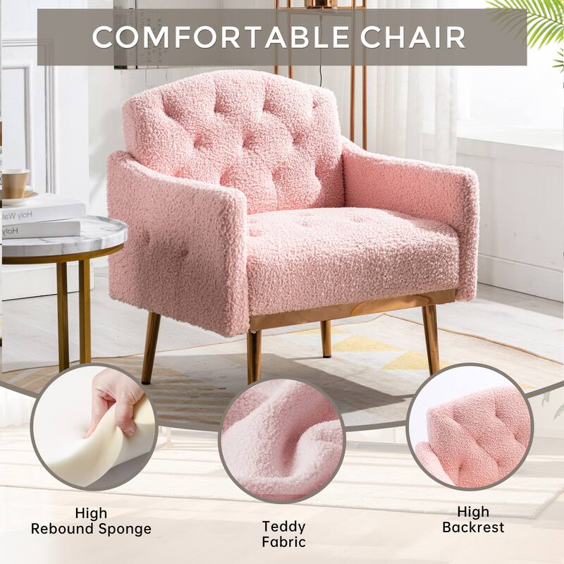 Tufted Decorative Fabric Armchair
