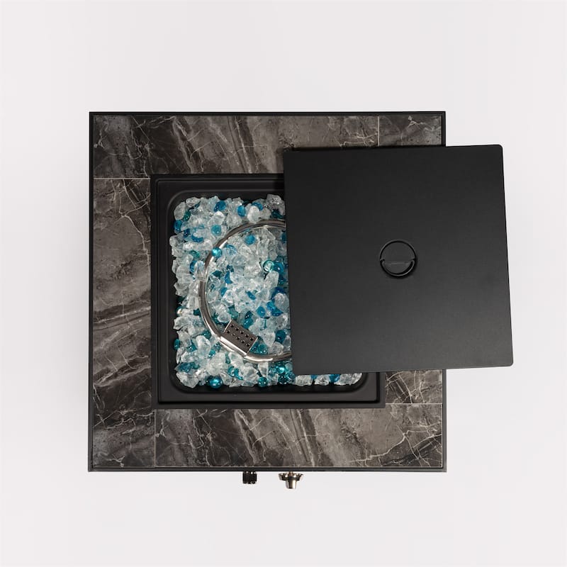 28inch Outdoor Fire Pit Column - Brown