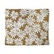 preview thumbnail 1 of 2, Cotton Knit Baby Blanket with Flower Prints - 60.0"L x 50.0"W x 0.3"H - 60.0"L x 50.0"W x 0.3"H Mustard
