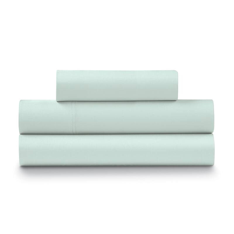 Ella Jayne 100% Cotton Percale Cool and Crisp Deep Pocket Sheet Set - Mint - Twin
