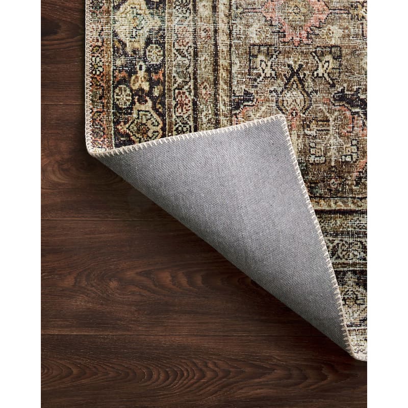 Alexander Home Isabelle Olive Tone Oriental Pattern Printed Area Rug