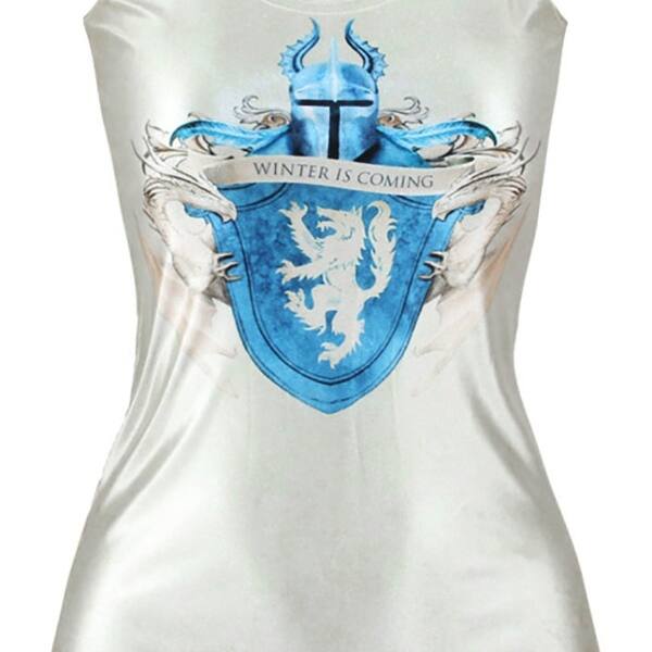 Shop Women S Winter Is Coming Tank Top Medium White Free
