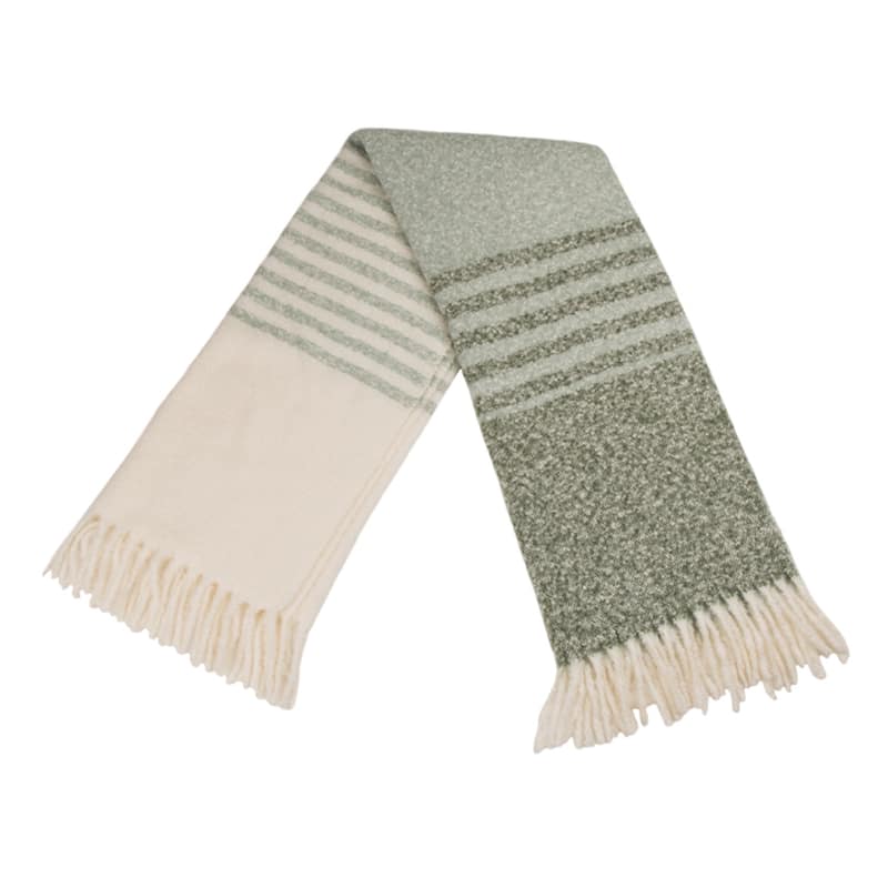 Glitzhome 50x60 Curated Nomad Division Striped Woven Jacquard Throw Blankets