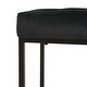 preview thumbnail 8 of 12, Modern Design Upholstered Button Tufted Bench, Durable Iron Frame, Black and Bronze
