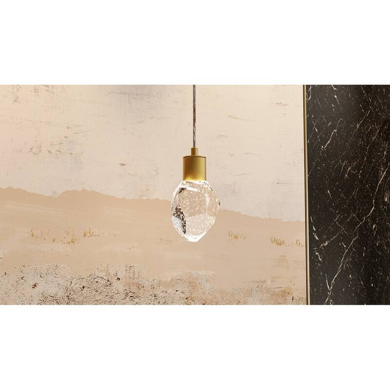 Skye Integrated LED Brushed Gold Mini Pendant