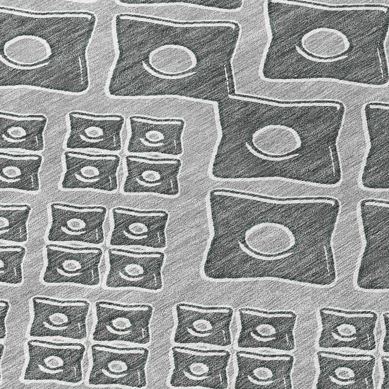 Gray And Light Gray Geometric Washable Indoor Outdoor Area Rug - 5' X 8'