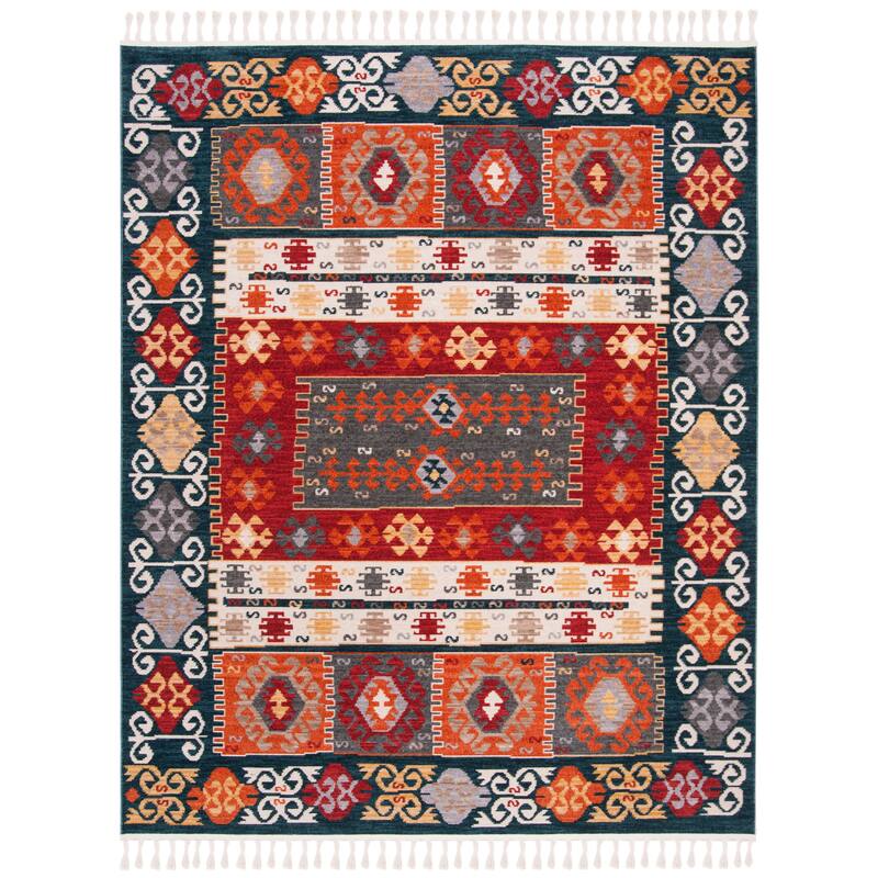 SAFAVIEH Farmhouse Bryndis Boho Tribal Polyester Rug