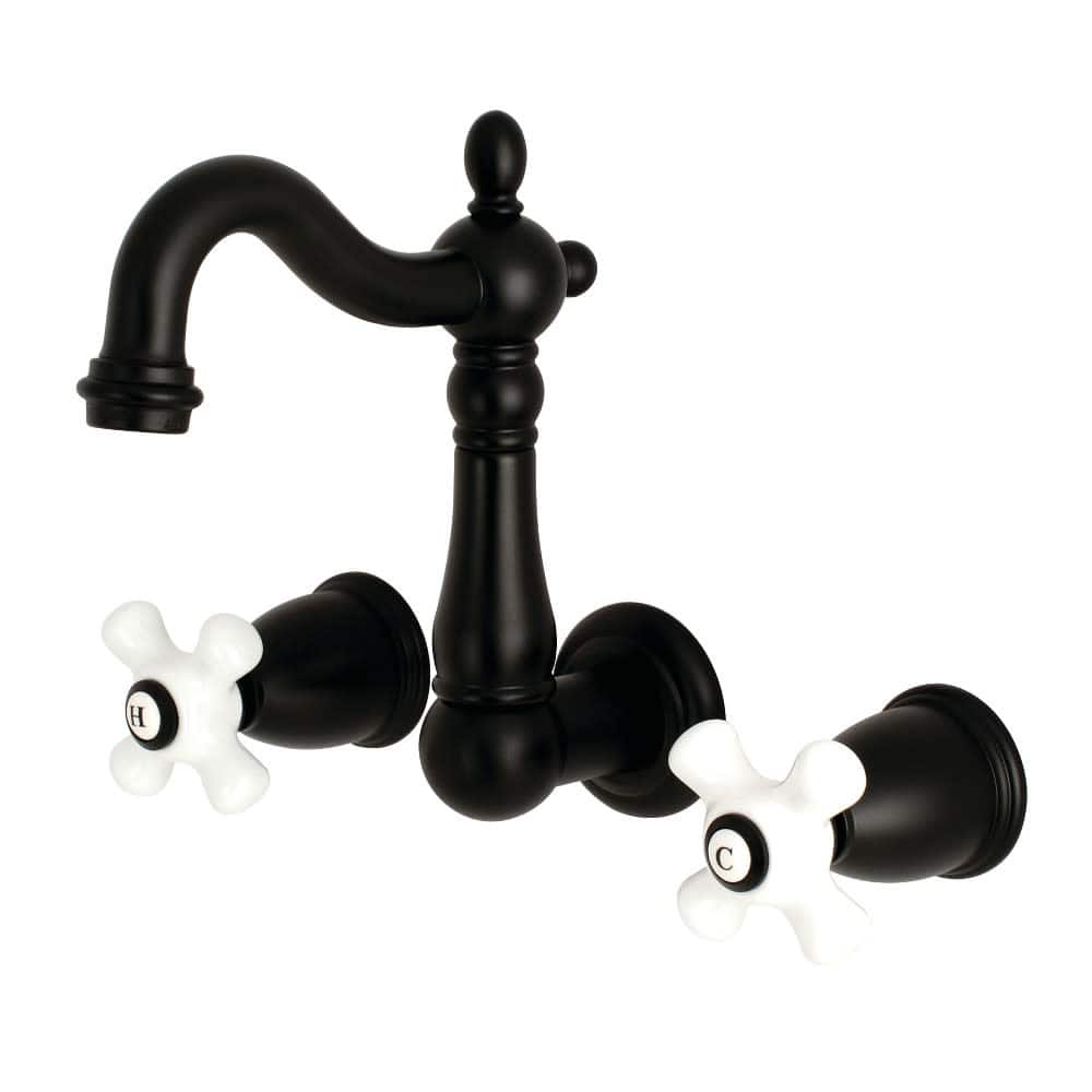 Kingston Brass Heritage 1.2 GPM Wall Mounted Bathroom Faucet with