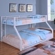 preview thumbnail 5 of 11, Drella Transitional Metal Bunk Bed with Ladder by Furniture of America Twin/Full - White powder coating