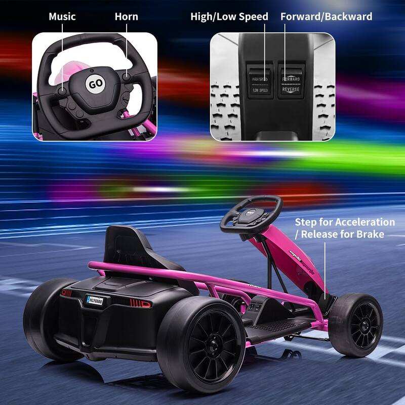 24V Kids Ride on Go Kart with Powerful Motors