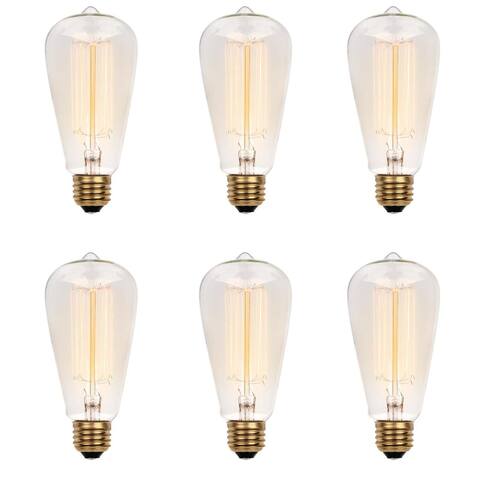 Westinghouse Lighting 40-Watt Clear ST20 Timeless Vintage Inspired Bulb with Medium Base 6-Pack - Warm White