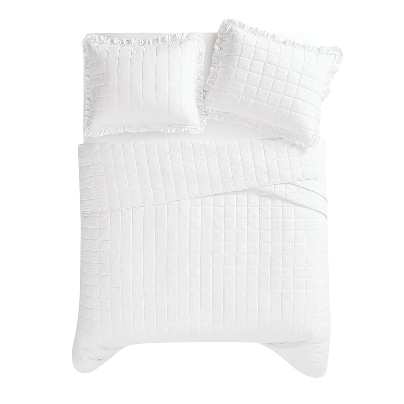 The Farmhouse by Rachel Ashwell Ruffled Washed Cotton Quilt Set