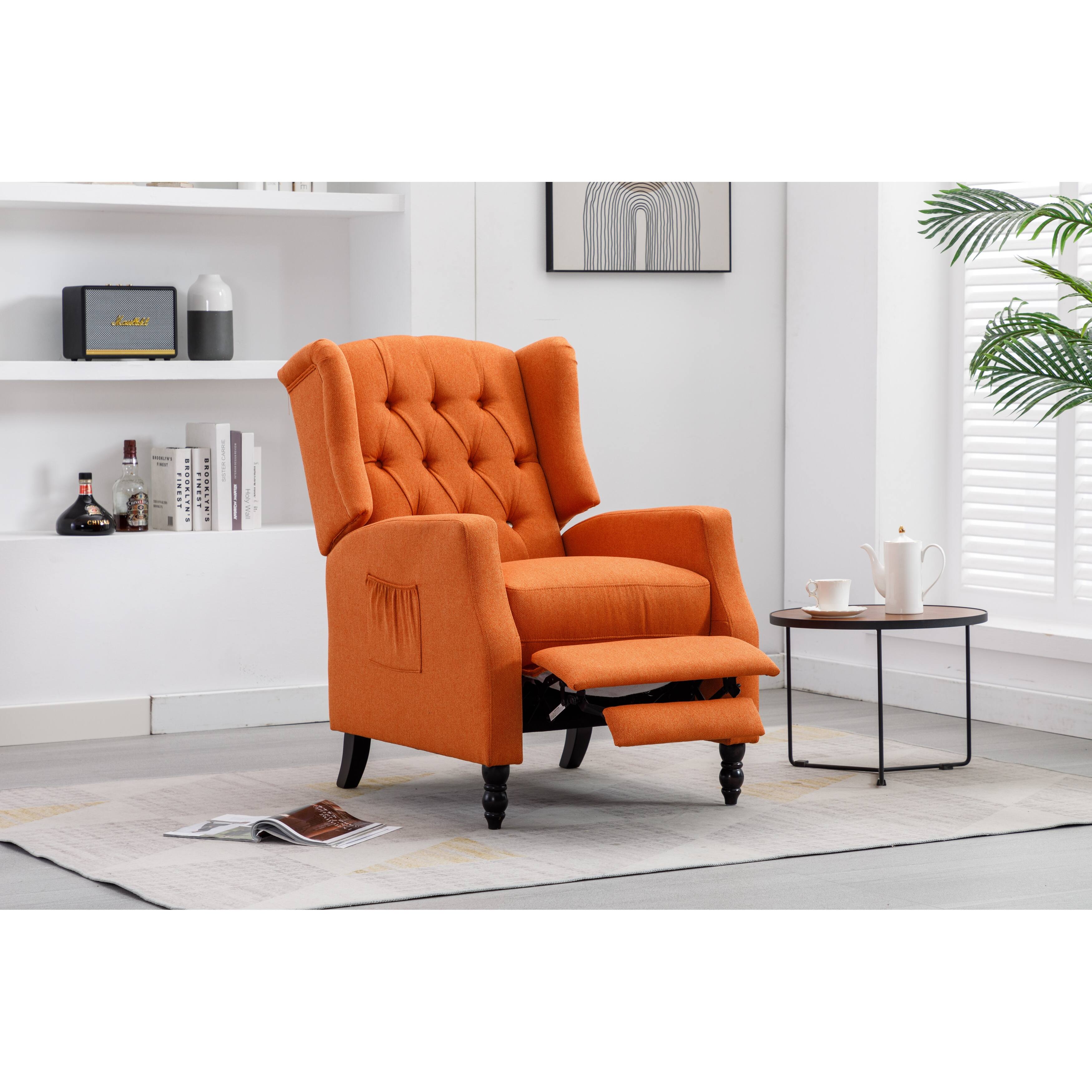 Velvet Chair Orange Wingback Armchair Velvet Wingback Chairs