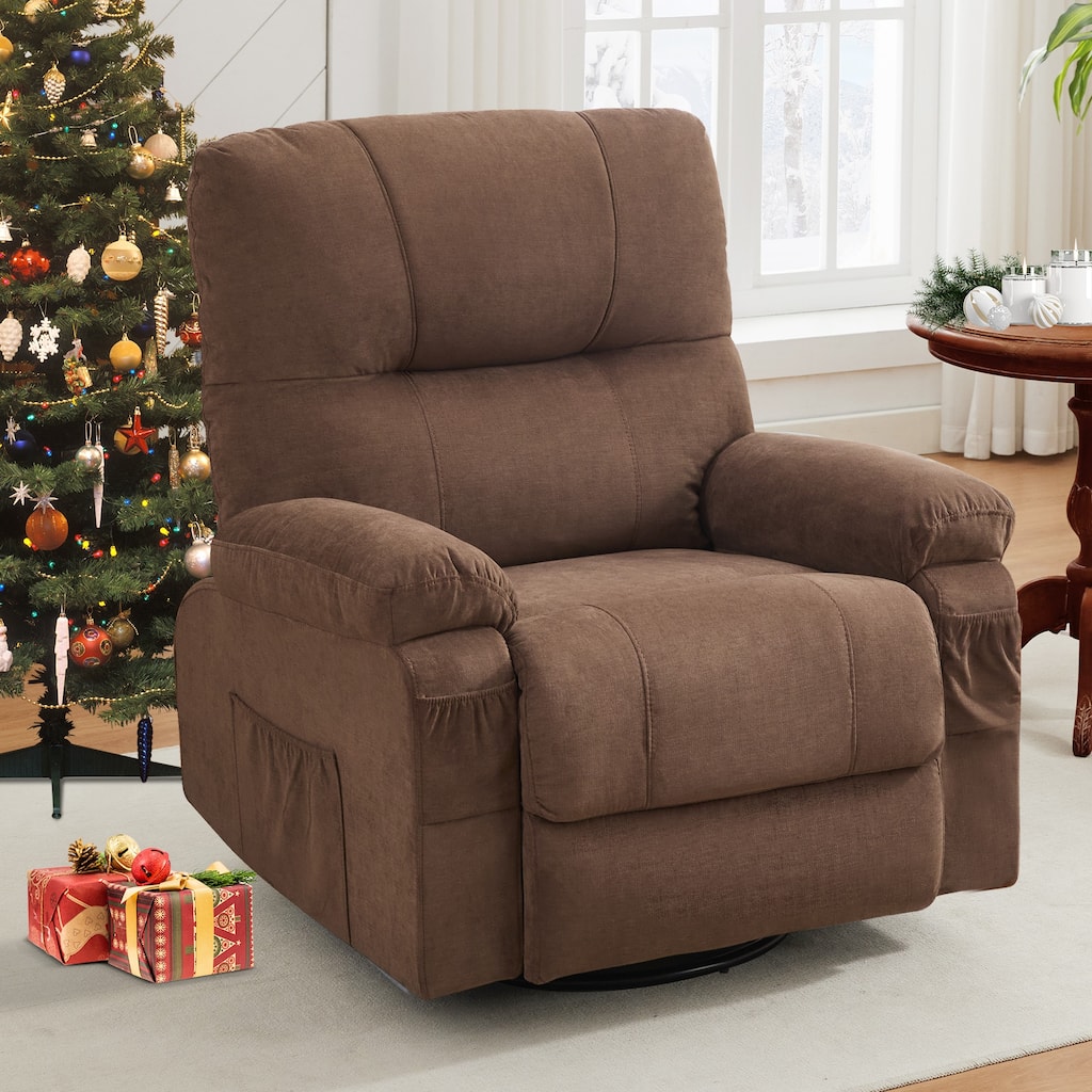 Recliner Chair,360 Degree Rotating Swing Single Sofa Chair, Equipped with Soft Cushion and Backrest, Comfortable Armchair