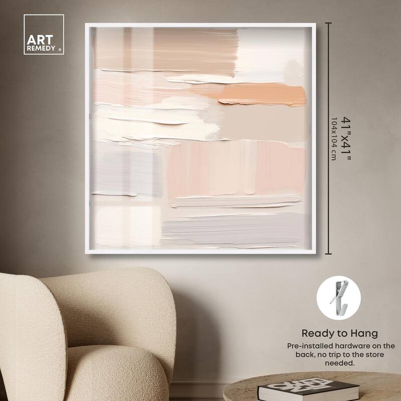 Roseate Cream Tones III Shadowbox by Art Remedy