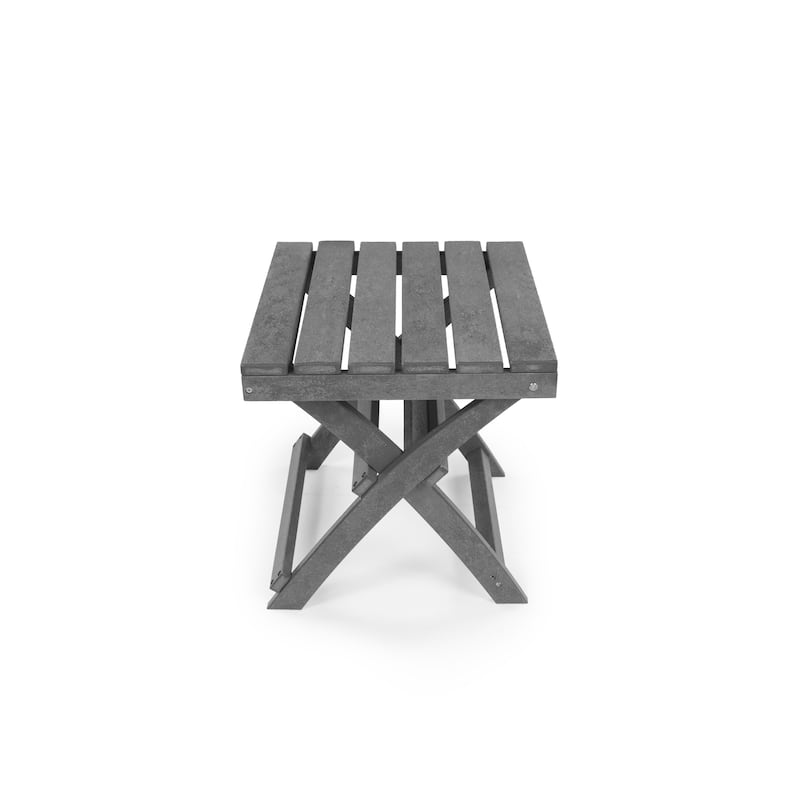 Santorini Fully Assembled All-Weather Recycled HDPE Outdoor Folding Side Table