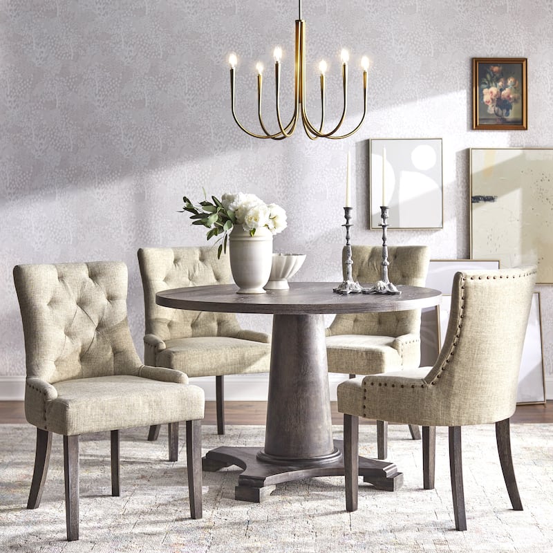 angelo:HOME Ariana Dining Set - 5 - Piece Set - Beige/Grey