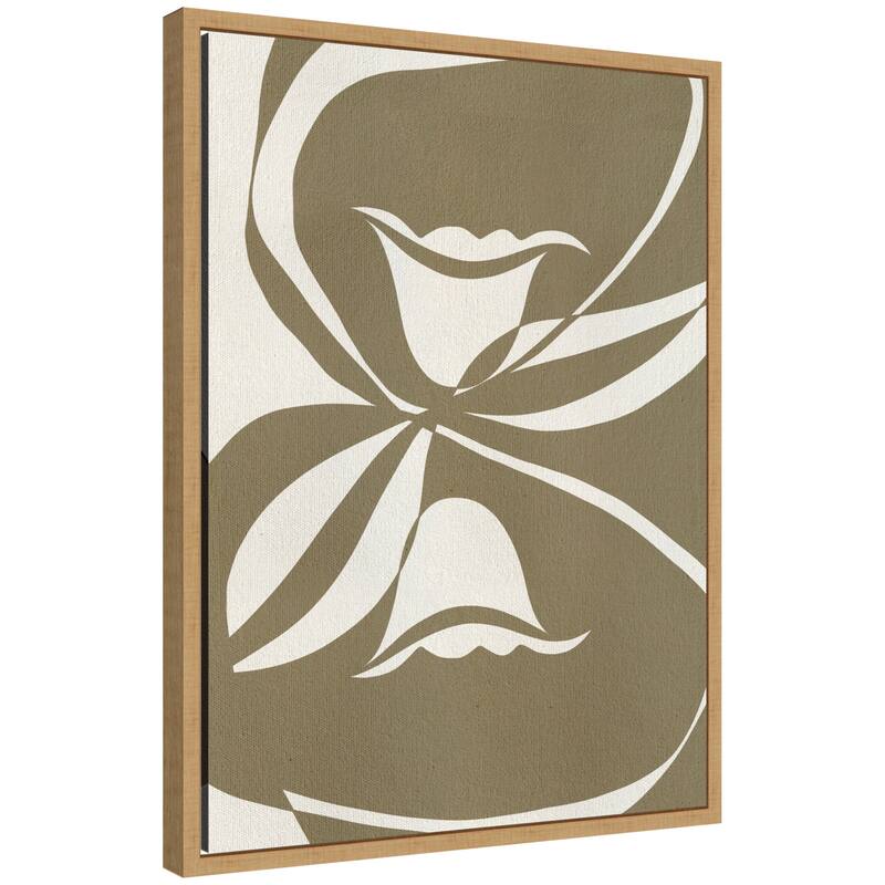 Kate and Laurel Sylvie Boundby Beauty 2 Framed Canvas by Shatha Al Dafai - 18x24