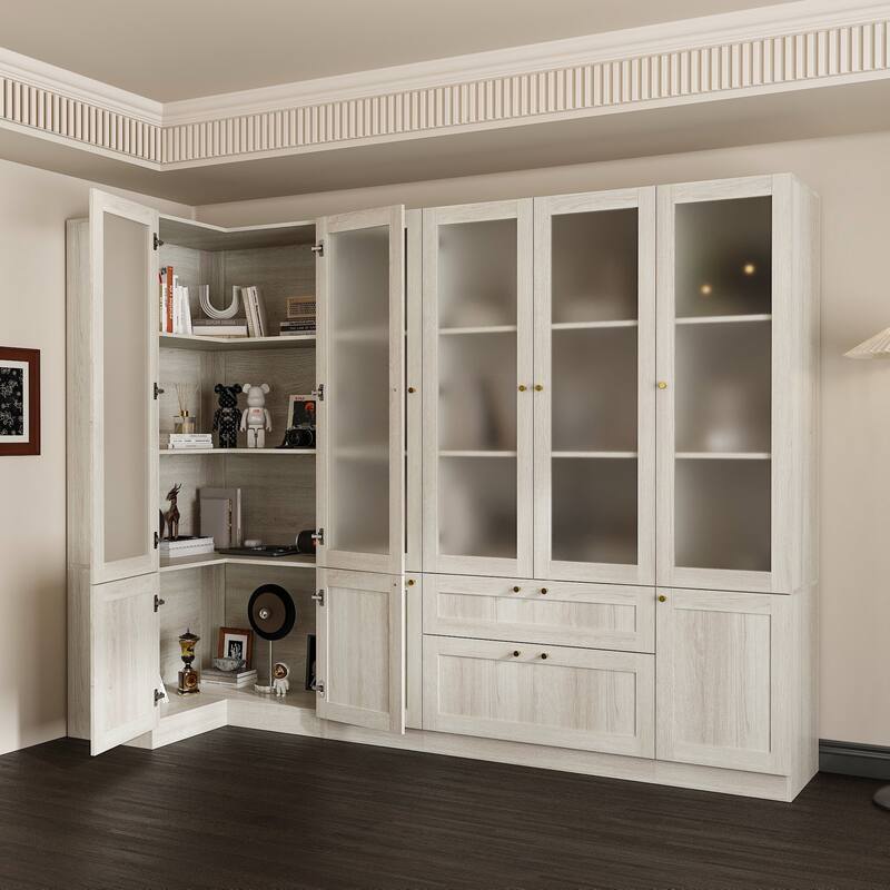 Elegant White Modular Bookcase: Stylish and Flexible Storage Solution for Your Home