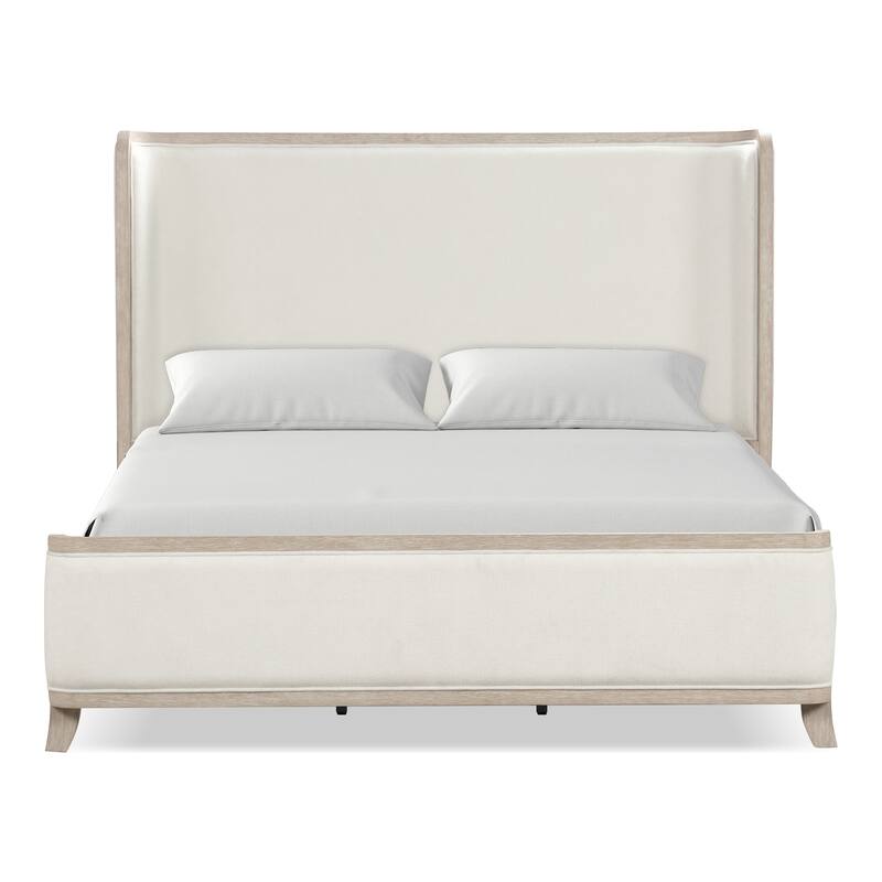Furniture of America Kian Modern 5-Piece Natural Oak Solid Wood Panel Bedroom Set