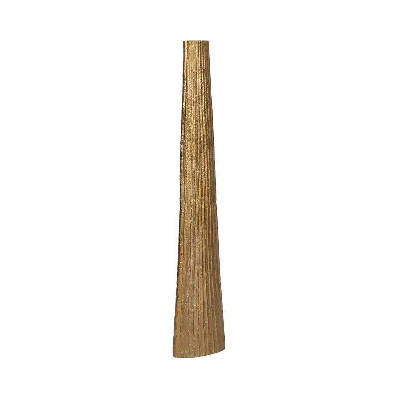 Sagebrook Home Metal, Ribbed Floor Vase, Elegant Accent