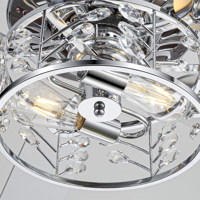 52" Reversible 5-Blade Caged Ceiling Fan with Light and Remote