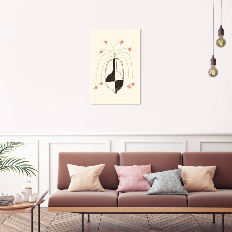 Wynwood Studio Canvas Abstract Floral Spread Only White and Cream White Modern & Contemporary Wall Art Canvas Print - 30 x 20