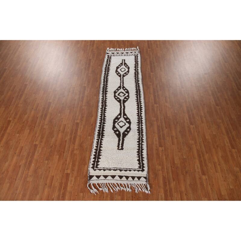 Plush Turkish Anatolian Runner Rug Hand-knotted Wool Carpet - 3'2"x 11'5"