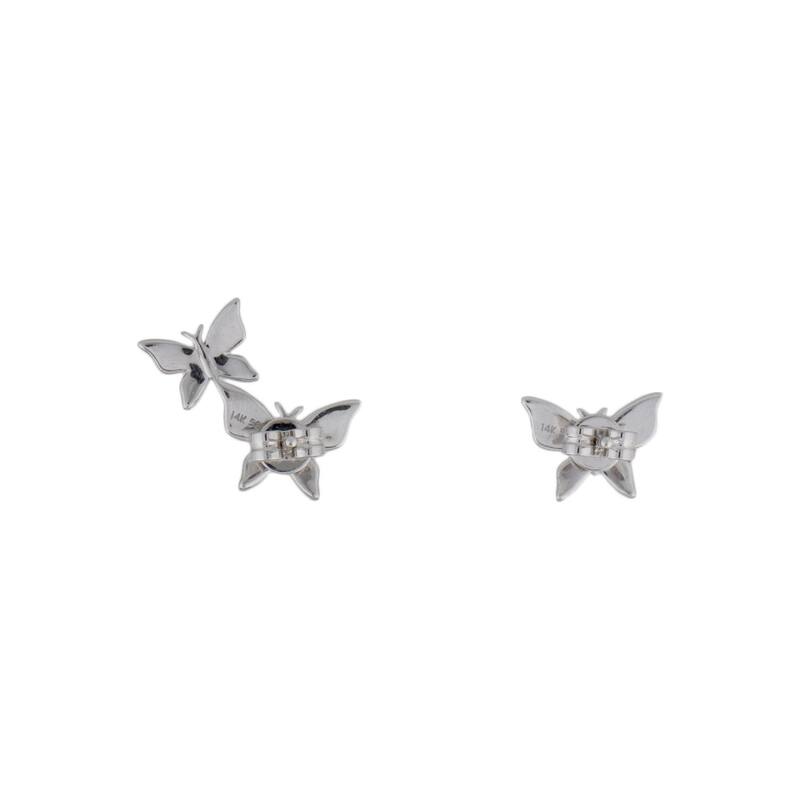 Joelle Collection Diamond Butterfly Studs Earrings 14K Gold 1/3ct TDW