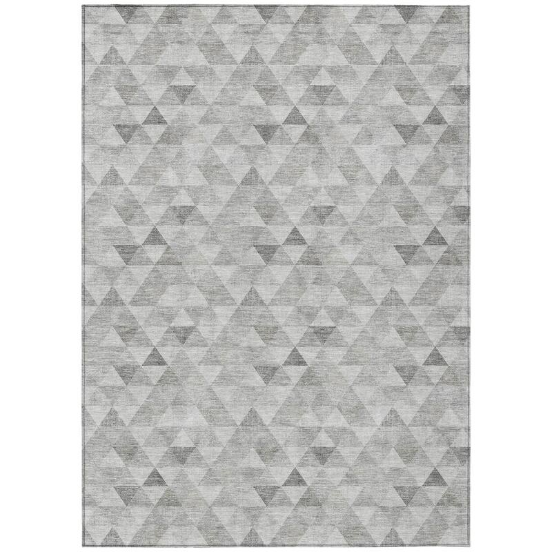 HomeRoots Geometric Transitional Rectangle Outdoor Rug