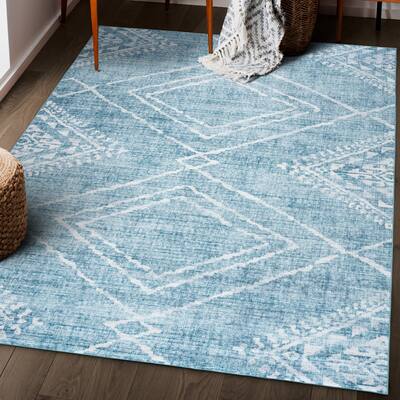 ReaLife Machine Washable - Moroccan Diamond - Light Blue