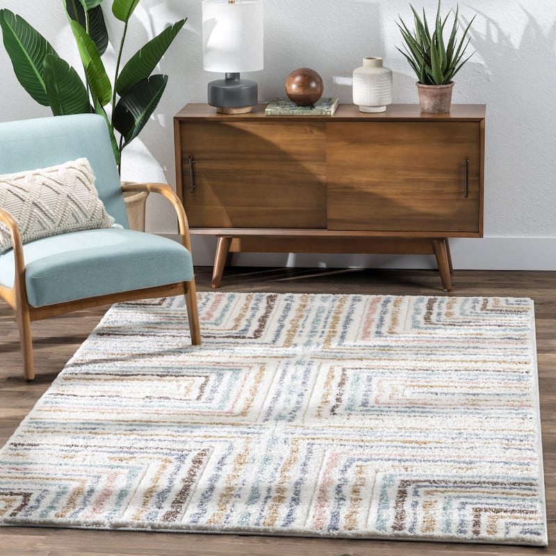 Well Woven Delia Evander Modern Stripes Area Rug
