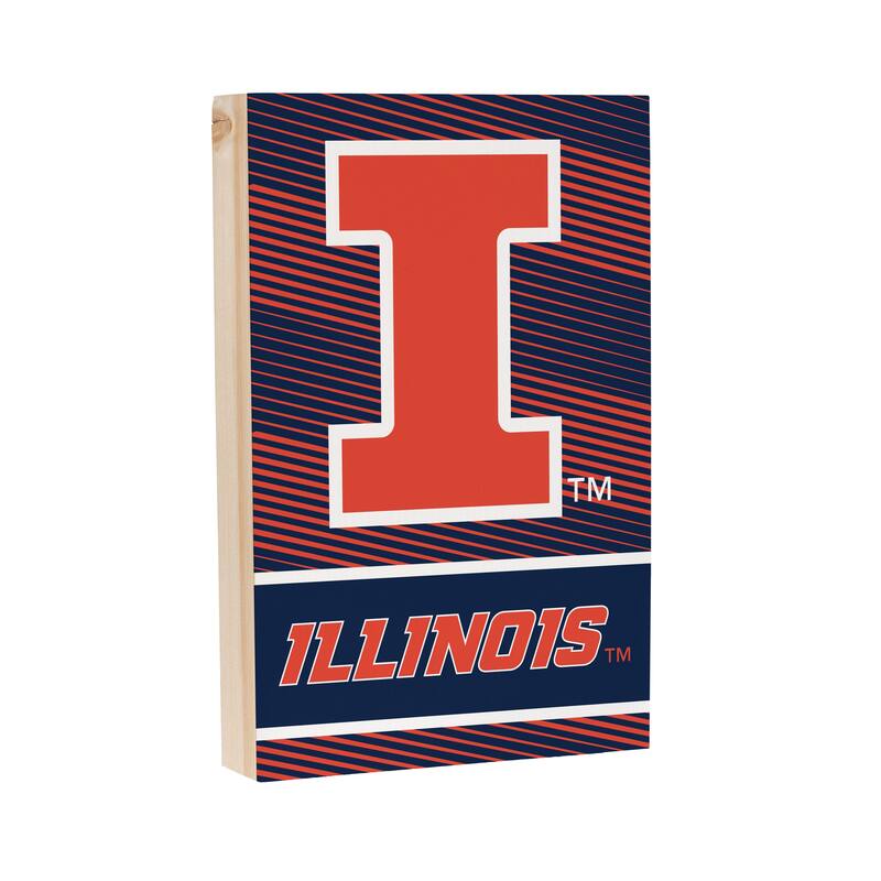 University of Illinois Wooden Tabletop Mantel Shelf Sign