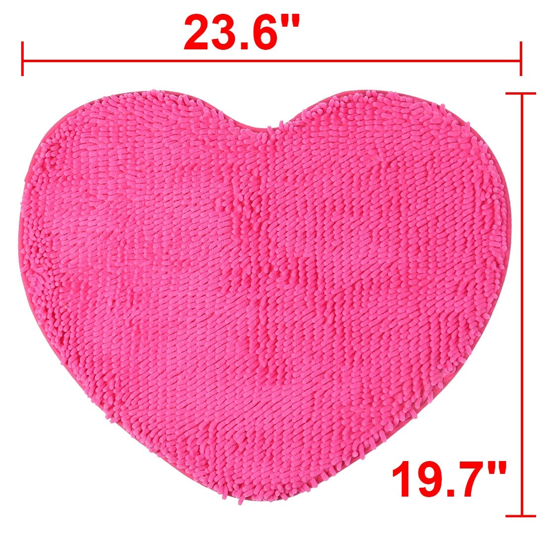 Shop Outdoor Chenille Heart Shaped Anti Slip Floor Rug Doormat