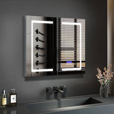 Bracciano 36 in. Surface-Mount LED Mirror Medicine Cabinet w/ Defogger