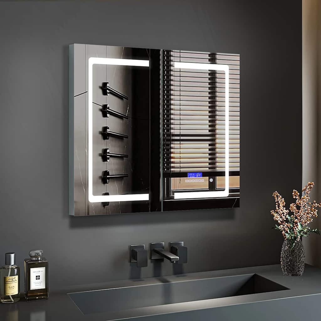 Bracciano 36 in. Surface-Mount LED Mirror Medicine Cabinet w/ Defogger