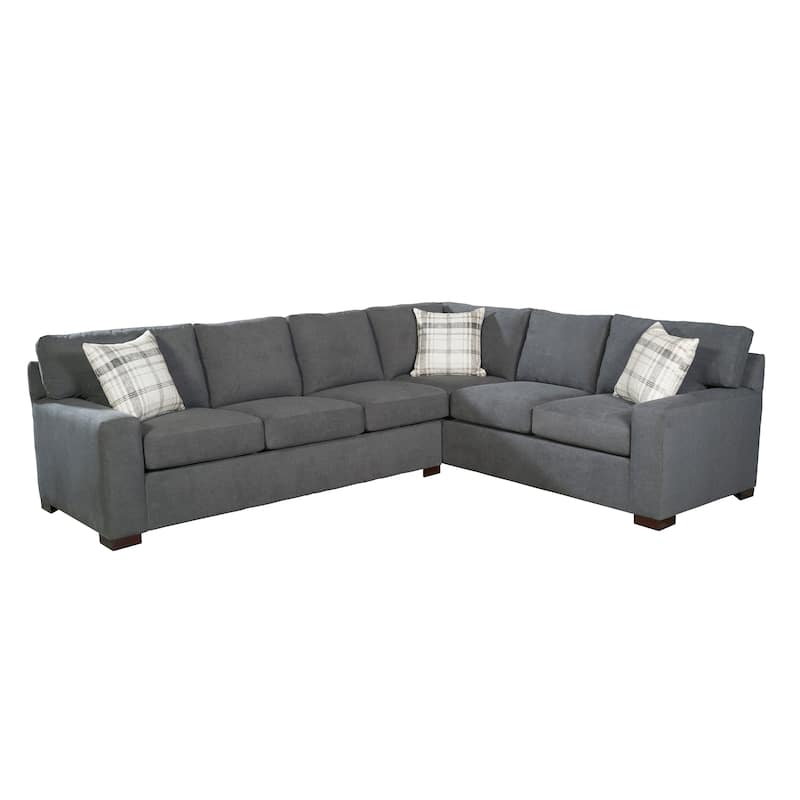Gerard Grey Sectional Sofa Bed with Queen Gel Memory Foam Mattress