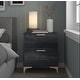 preview thumbnail 9 of 9, Sana Upholstered Panel Bed with 2 Nightstands