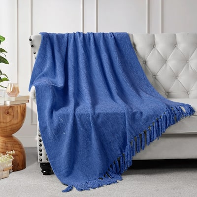Crystal Chenille Knitted Throw