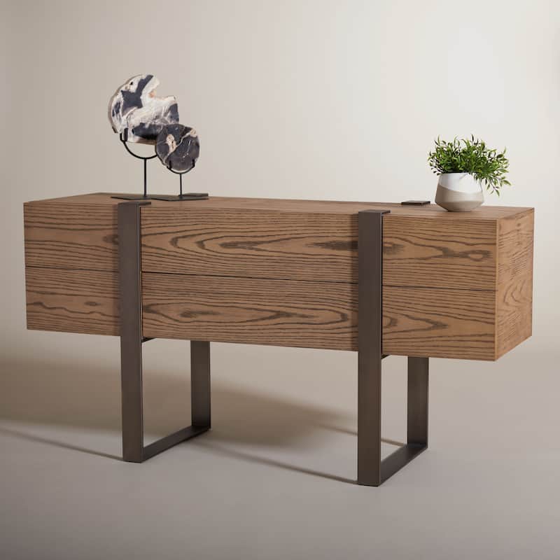 SAFAVIEH Couture Kyoga Storage Sideboard for TVs up to 65", Fully Assembled - 60"W x 19"D x 32"H