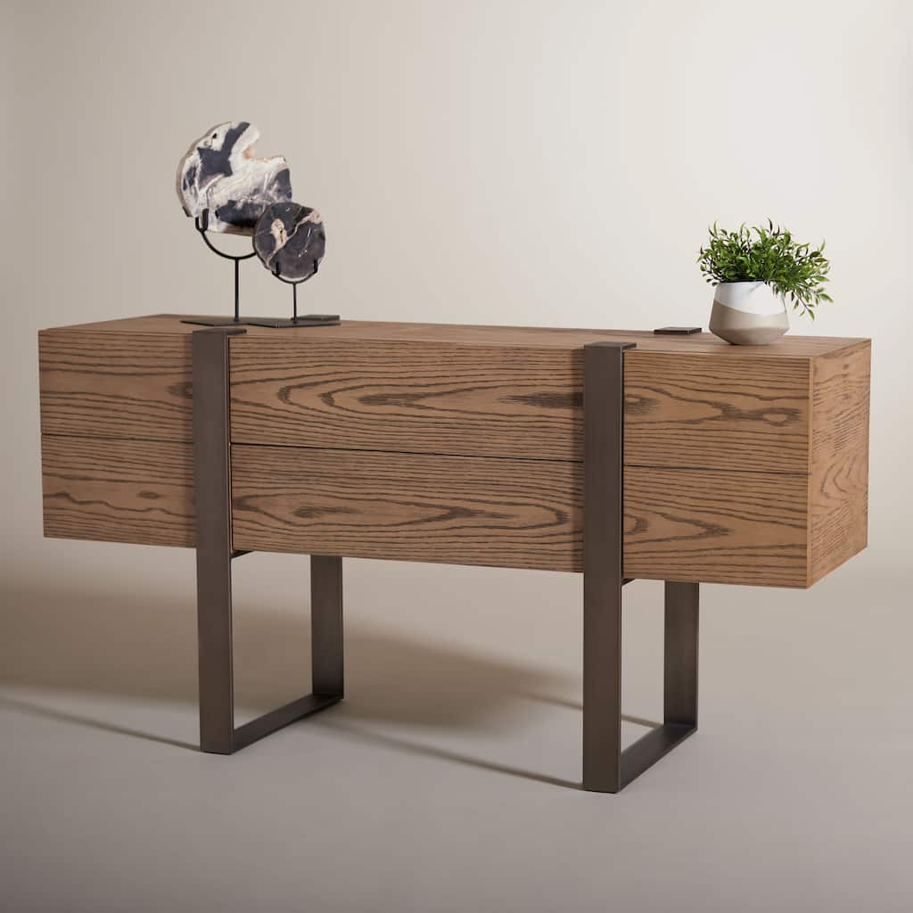 SAFAVIEH Couture Kyoga Storage Sideboard for TVs up to 65", Fully Assembled - 60"W x 19"D x 32"H