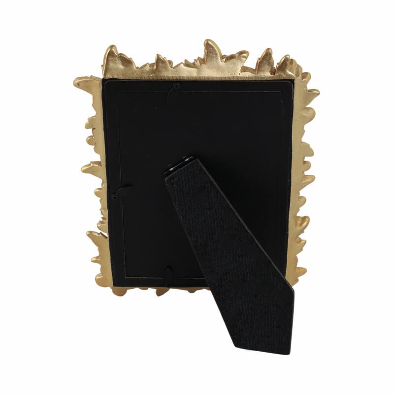 5 in. x 7 in. Gold Polyresin Butterfly in Bloom Photo Frame
