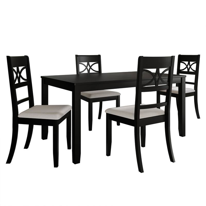 CraftPorch Mid-Century Modern 5-piece Wooden Dining Set