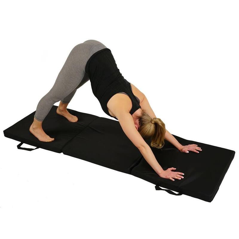 Sunny Health & Fitness No. 048 Tri-Fold Exercise Mat - Black